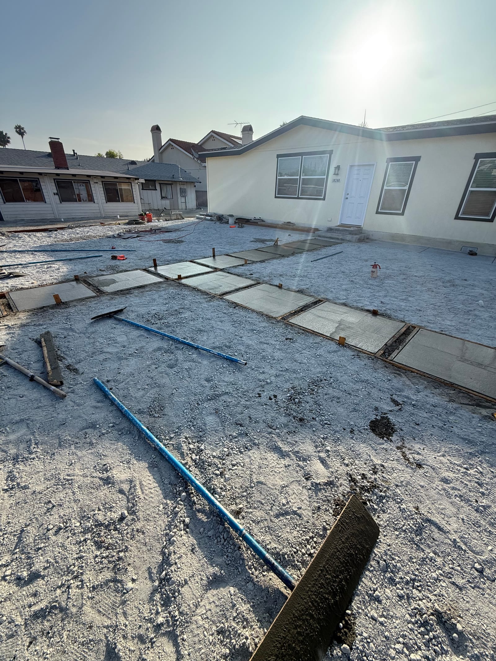 Concrete formwork and site prep